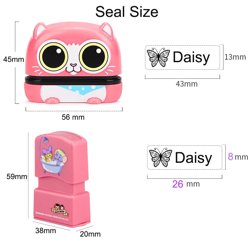 Customized Name Stamp Waterproof Toy Baby Student Clothes Chapter Wash not Faded Children's Seal Customized Stamp Gifts